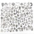 thumbnail image 1 of 100 pcs Silver Charms Charms for DIY Jewelry Accessories Silver - Perfect, 1 of 4
