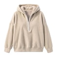 thumbnail image 5 of Asgosdo Womens Oversized Sweatshirts Fleeze Fleece Long Sleeve Half Zip Fall Hoodies Winter Casual Warm Outfits, 5 of 6