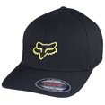 thumbnail image 1 of Fox Racing Mens Legacy Flexfit Hat - Black/Yellow, 1 of 5