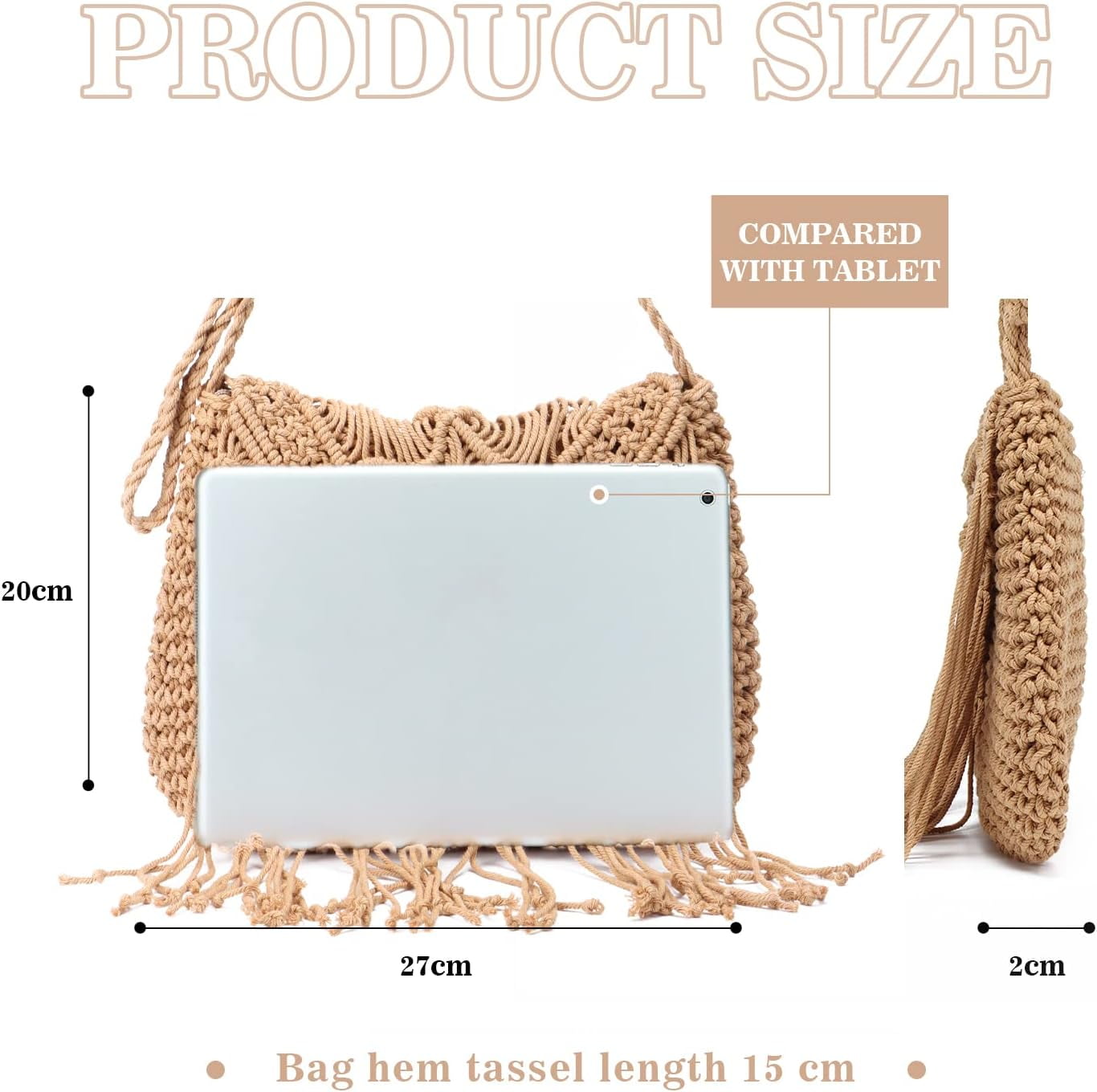 Retro Crochet Crossbody Shoulder Bag for Women Woven Fringe hobo bags Summer Beach Handmade Purse