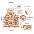 thumbnail image 7 of Autumn Fall Leaves Pattern Apron-Garden Aprons for Women with Pockets-Cotton Linen Waterproof Kitchen Cooking Gardening Aprons Adjustable for Kitchen,Cooking,BBQ and Salon 33"x27", 7 of 7