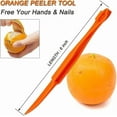 thumbnail image 3 of Peeler tools Plastic Orange Peeler Citrus Remover Easy Open Citrus Lemon Citrus Peel Cutter Vegetable Slicer Fruit Tools Kitchen Gadgets (Orange and Green,2pcs), 3 of 7