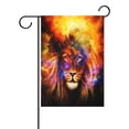 thumbnail image 1 of POPCreation Portrait Lion Garden Flag Galaxy Space Nebula Outdoor Flag Home Party 12x18 inches, 1 of 1
