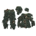 thumbnail image 3 of Traje Ghillie 5 en 1 Trajes de camuflaje verde que incluyen chaqueta, pantalones, capucha, bolsa de transporte, cintas de camuflaje para niños y adolescentes, altura de 4,3 a 4,9 pies, 3 of 10