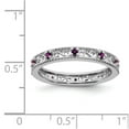 thumbnail image 5 of Sterling Silver Stackable Expressions 0.22 Ct. Rhodolite Garnet Filigree Ring Size 9, 5 of 5