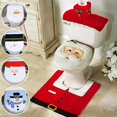 thumbnail image 2 of Fundas de asiento de inodoro de Navidad, tapete de baño creativo de Papá Noel, suministros de Navidad para el hogar, decoración de regalo de Año Nuevo, lindo, nuevo, 2 of 4