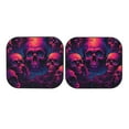 thumbnail image 7 of Windshield Sun Shade, Purple-Red Skull Foldable Car Sun Shade Windshield for Front, 2 Pieces, 7 of 7
