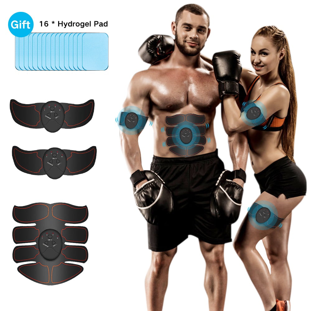 Electronic Muscle Stimulation EMS Training Device Fitness Electrostimulator Muscle Training Man/Woman Massage Belt Abdomen Arms Legs and Body for All Sizes BOZHOO EMS Trainning,Muscle Stimulator