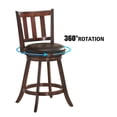 thumbnail image 7 of Yardi Yard 2 Pieces 360 Degree Swivel Wooden Counter Height Bar Stool Set with Cushioned Seat-25 inches, Bar Height Stools, Bar Stools for Kitchen, Dining Room, 7 of 7