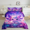 thumbnail image 2 of Erosebridal Cute Axolotl Comforter Set Queen Size Outer Space Galaxy Bedding Set Butterfly Comforter Cartoon Salamander Kawaii Reptile Animal Quilt Set, 2 of 6