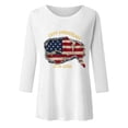 thumbnail image 4 of ibiyuan 250 Anniversary Usa Shirt Womens T Shirts Casual Crew Neck 250th Anniversary Usa Casual Short Sleeve Independence Day Funny Shirts Womens Long Sleeve Tops, 4 of 4