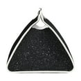 thumbnail image 3 of Lsque Black Glitter Printed Long Tissue Box Cover Holder, Facial Paper Organizer Dispenser,Triangle with Bottom Belt, PVC Leather Decorative Organizer, 3 of 9
