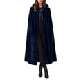 thumbnail image 6 of LEKWK Hooded Cloak Women Velvet Classic Princess Cloak Renaissance Hooded Cape Witch Wizard Robe Medieval Halloween Christmas Costume, 6 of 7