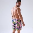 thumbnail image 4 of Mens Quick Dry Printed Short Swim Trunks with Mesh Lining Swimwear Bathing Suits - L, 4 of 7