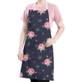 thumbnail image 5 of Pioneer Flower Floral Print Pattern Apron for Women and Men, Cotton Linen Waterproof with Pockets, Adjustable, 33x27 Inch for Kitchen, Gardening, BBQ, Salon, 5 of 6
