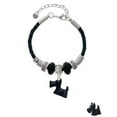 thumbnail image 2 of Delight Jewelry Resin Black Scottie Dog Big Sister Celtic Knot Leather Bead Bracelet, 7"+2" Extender, 2 of 4