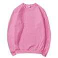 thumbnail image 5 of WTXUE Sweatsuits, Women's Fashionable Sports Casual Solid Color Jacket Sweatshirt Trousers Round Neck Suit, Women, Pink XL, 5 of 5