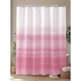 thumbnail image 4 of Fsddascl Pink White Ombre Shower Curtain Set - 60" x 72" Washable Bathtub Curtain with 12 Hooks, Romantic Funny Abstract Striped Lines Waterproof Fabric Stall Shower Curtains for Bathroom/Bathtub, 4 of 6