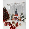thumbnail image 3 of Christmas Gnome Bathroom Shower Curtains with Hooks, Squirrel Cat Xmas Tree Snowflake Grey Waterproof Fabric Washable Shower Curtain for Home Hotel Bathtub Decor 72x84 Inches, 3 of 7