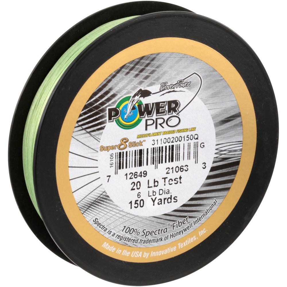 Power Pro PowerPro Super 8 Slick Braided Line 150 Yards, 20 lbs Tested