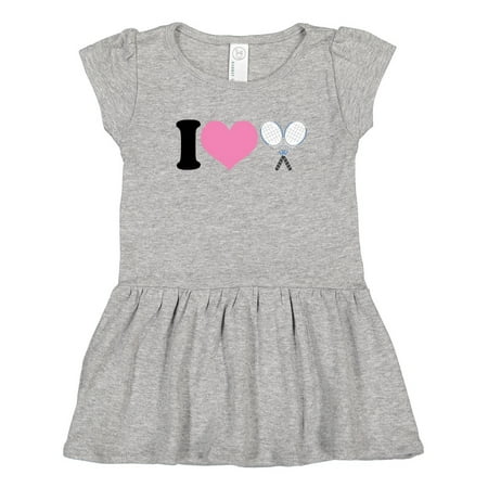 

Inktastic I Heart Tennis Sports Gift Toddler Girl Dress