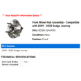 thumbnail image 2 of Front Wheel Hub Assembly - Compatible with 2009 - 2020 Dodge Journey 2010 2011 2012 2013 2014 2015 2016 2017 2018 2019, 2 of 2