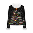 thumbnail image 5 of Christmas Sweatshirts for Women Sweatshirts Trendy Crewneck Sweatshirt Oversized Long Sleeve Tops White, 5 of 5