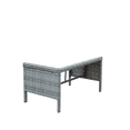 thumbnail image 7 of Tcbosik Outdoor Rattan Coffee Table with Tempered Glass, 31.1" Patio Table with Storage, 2-Tier Accent Table for Outside, Balcony, Deck, Porch, Grey, 7 of 7