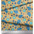 thumbnail image 2 of Soimoi Rayon Fabric Floral & Paisley Printed Fabric 1 Yard 56 Inch Wide, 2 of 3