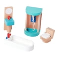 thumbnail image 3 of Muebles de casa de muñecas de madera, accesorios para casa de muñecas, modelo de miniescenario de simulación. Baño, 3 of 7