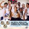 thumbnail image 4 of Medallas de voleibol Ecation de metal dorado de 5 cm, juego de 24 piezas, 4 of 6