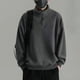 thumbnail image 4 of Sudaderas para hombre Top sin capucha Ropa para hombre Jersey liso Polar con media cremallera Sudadera divertida Harajuku Moda Otoño Emo, 4 of 5
