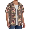 thumbnail image 2 of Kdxio Men's Hawaiian Shirt for Men Short Sleeve Shirt Cut Pug Summer Casual Holiday Beach Button Down T-Shirts, 2 of 5