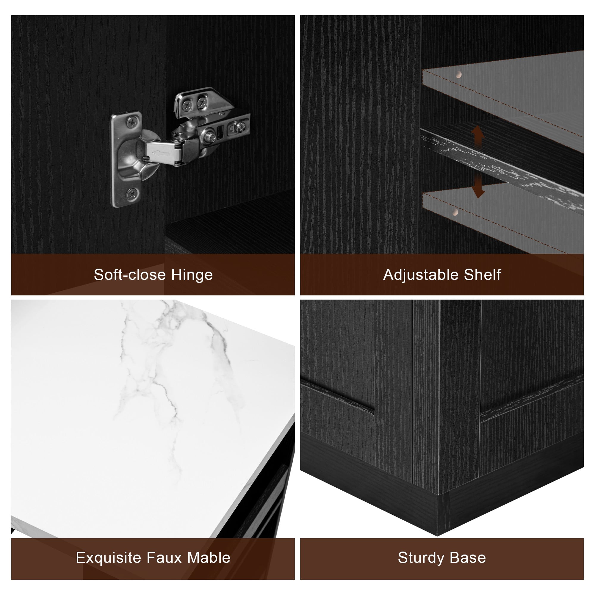 Homy Casa Kitchen Island with Extendable Dining Table and Storage Shelves