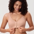 thumbnail image 3 of DELIMIRA Women's Front Closure Posture Wireless Full Coverage Bra Plus Size, 3 of 3