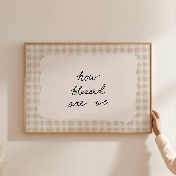 How Blessed Are We Retro Christian Wall Art Decor, Unframed Paper Print Size 8x12