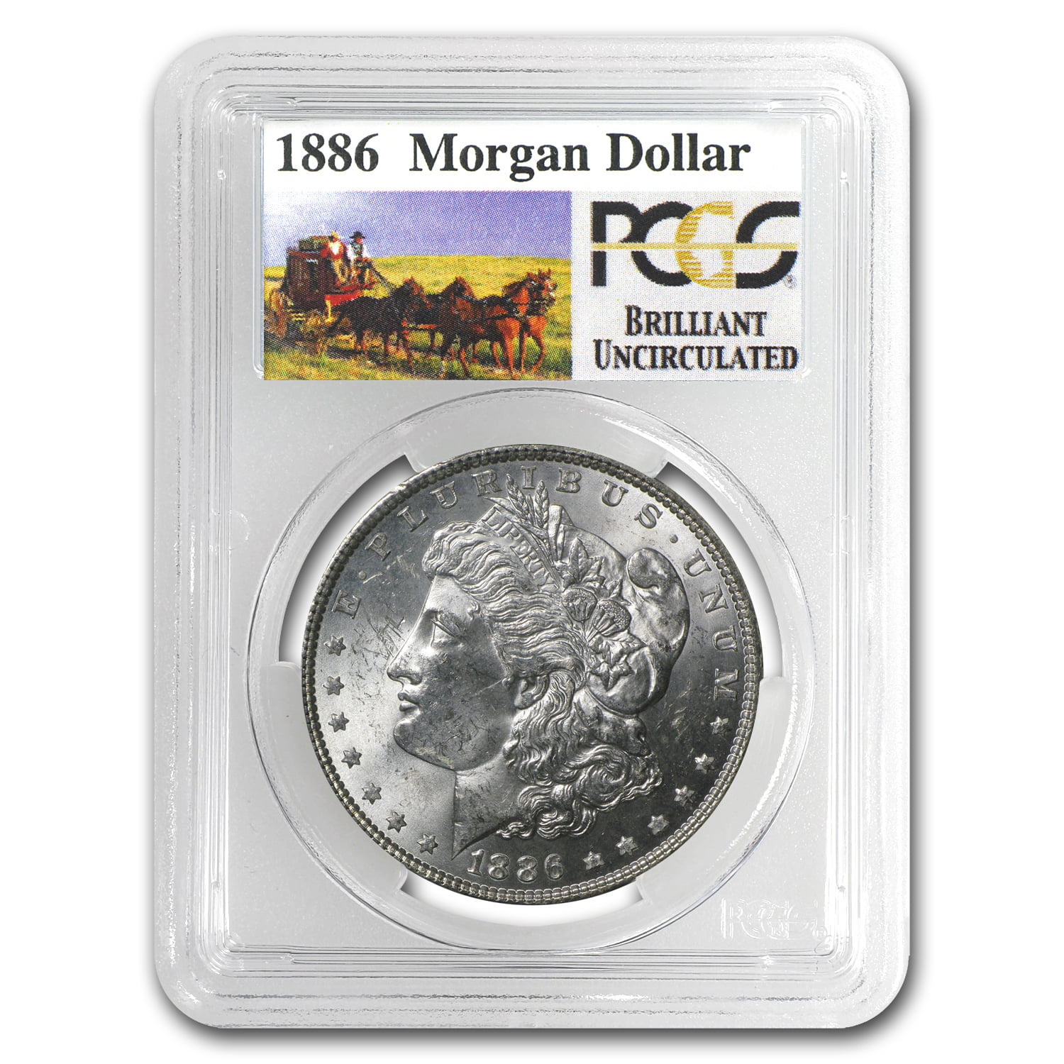 Uncirculated Condition Fresh BU 1886 Morgan Silver Dollar $1.00 Philadelphia 