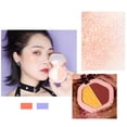 thumbnail image 2 of Dos colores Blush Highlight Palette Shimmer Matte Powder Face Contour Waterproof Labymos  Paleta de resaltado de rubor, 2 of 7