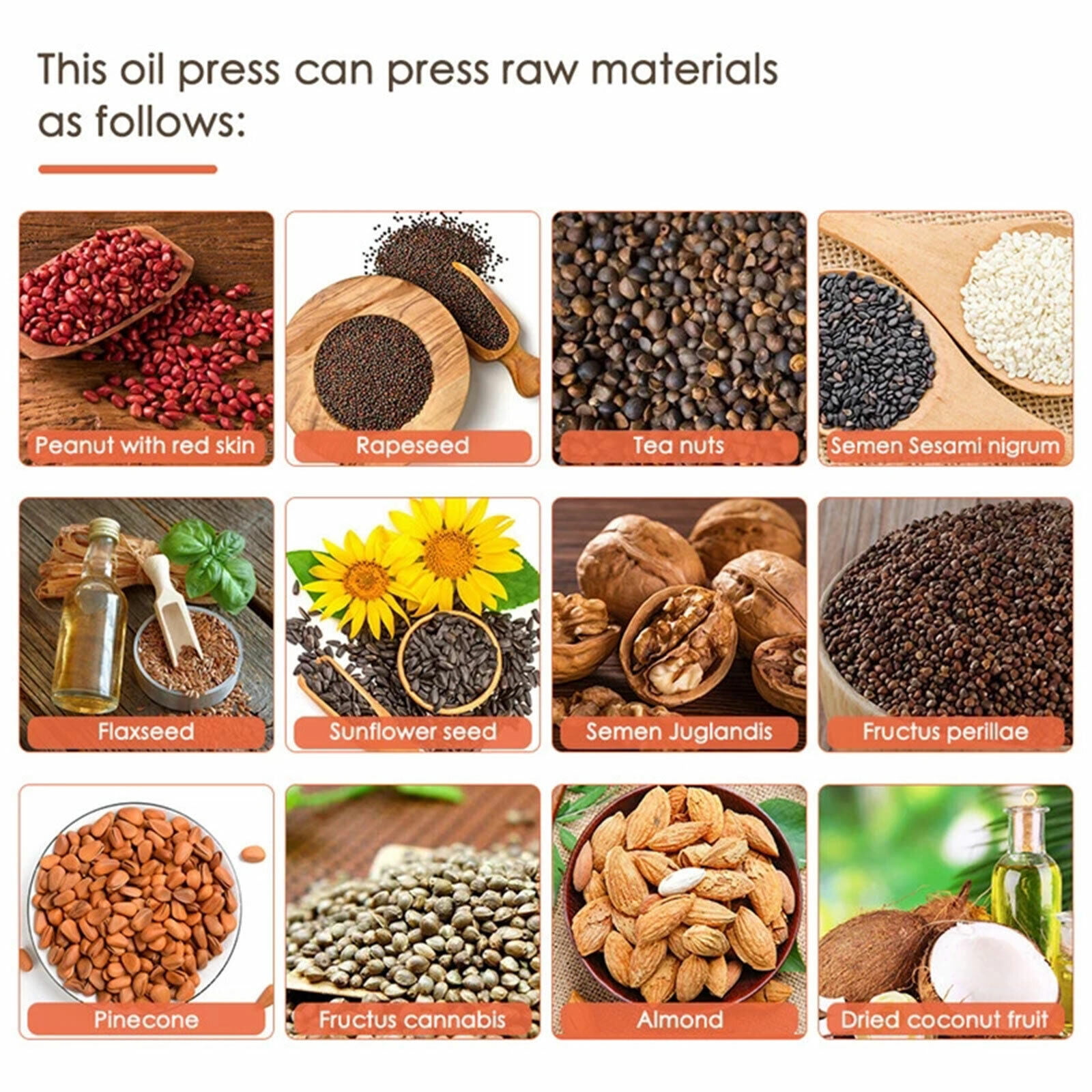 Commercial Automatic Oil Press Machine Oil ExpellerElectric Cold&Hot Oil Machine