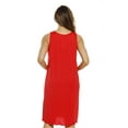 thumbnail image 3 of Dreamcrest Women's Silky Soft Nightgown - Elegant Crochet Trim Sleep Dress for Comfortable Nights (Red, X-large), 3 of 3