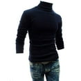 thumbnail image 5 of Chandail à Col Montant en Coton Chaud d'Hiver pour Hommes, Chandail, Hauts, Col Roulé, 5 of 5