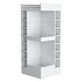 thumbnail image 2 of White Corner Bar Cabinet with Wine Rack and Open Shelf, 2 of 6