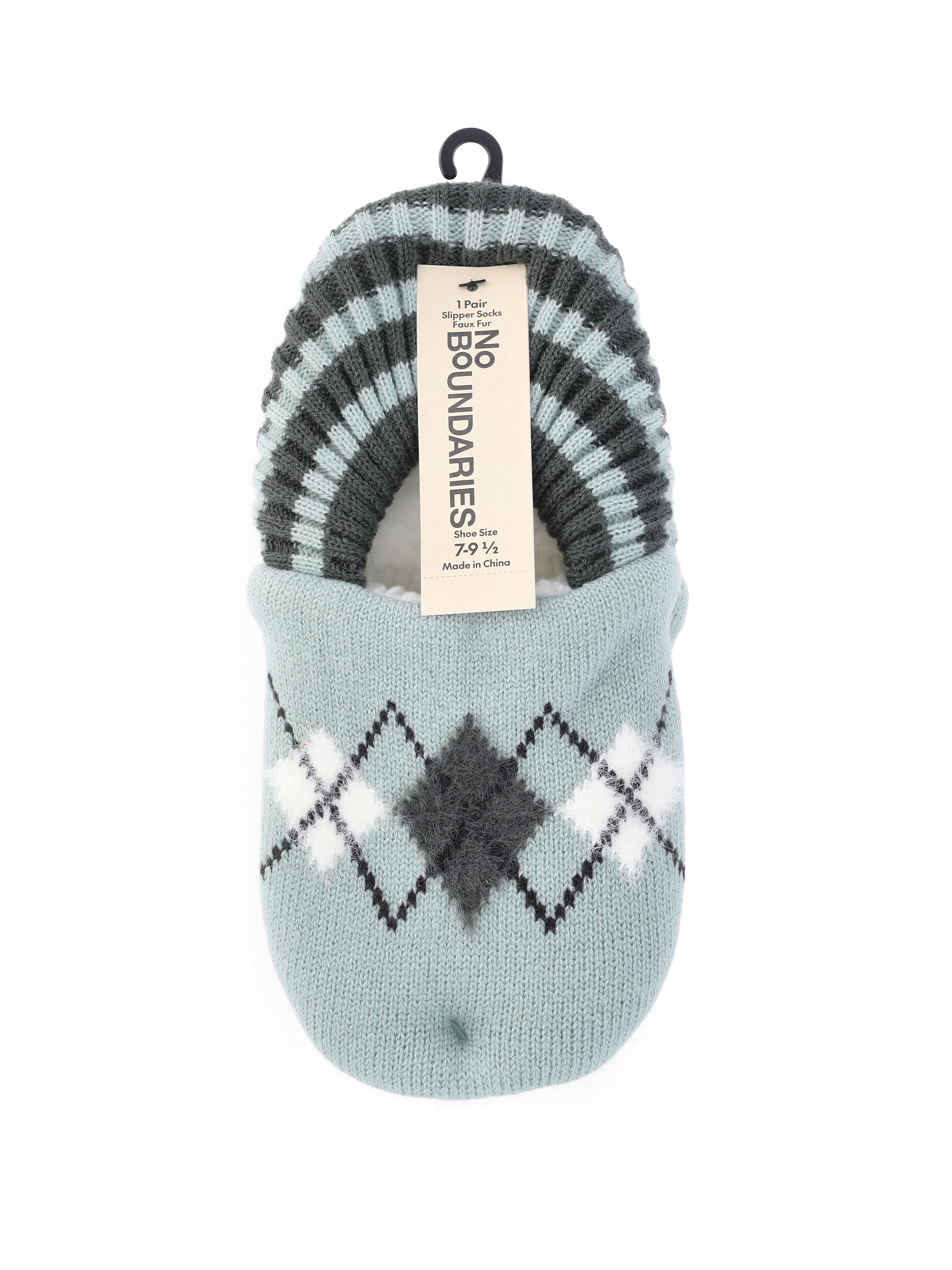 No Boundaries Women's Slipper Socks, 1-Pack, Size 7.5-9