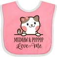 thumbnail image 3 of Inktastic Meemaw and Pop Pop Cat Grandchild Girls Baby Bib, 3 of 4