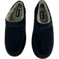 thumbnail image 4 of Clarks Perforated Suede Warm Plush Sherpa Lining Indoor Outdoor House Slippers (Black Premium Shearling, 9), 4 of 5