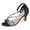 Black, variant on Women's Platform Heels High Block Sparkly Rhinestone Open Toe Ankle Strap Fashion Dress Pump Sandals Shoes for Party Wedding