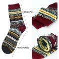 thumbnail image 3 of YAZI  5Pack Womens Vintage Winter Soft Warm Thick Cold Knit Wool Crew Socks, Multicolor, free size, 3 of 13