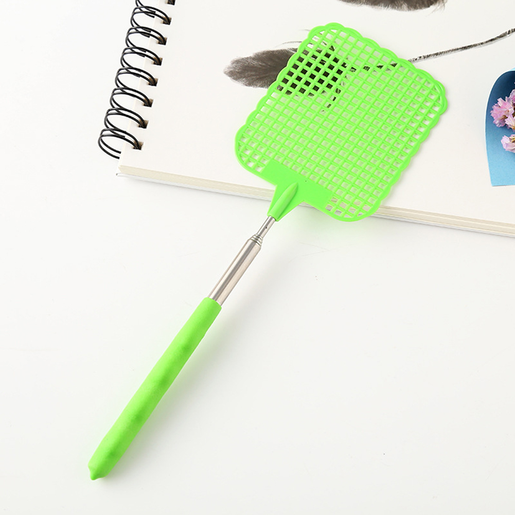 Adjustable Plastic Fly Swatter Home Long Handle Flyswatter Flapper