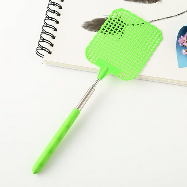 Adjustable Plastic Fly Swatter Home Long Handle Flyswatter Flapper Insect Killer green Walmart