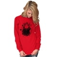 thumbnail image 4 of Celestial Sun Space Hands Spiritual Plus Size Long Sleeve Graphic Tee Shirt Brisco Brands 3X, 4 of 5